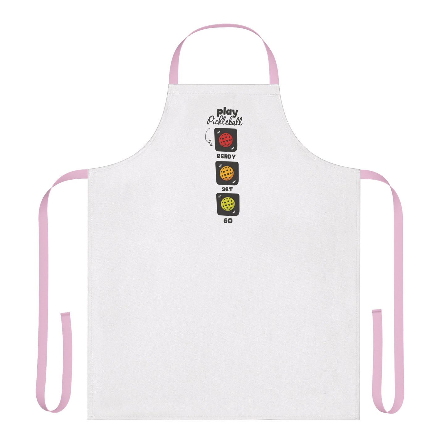 Pickleball Ready Set Go Bl Apron, Color Straps (AOP)