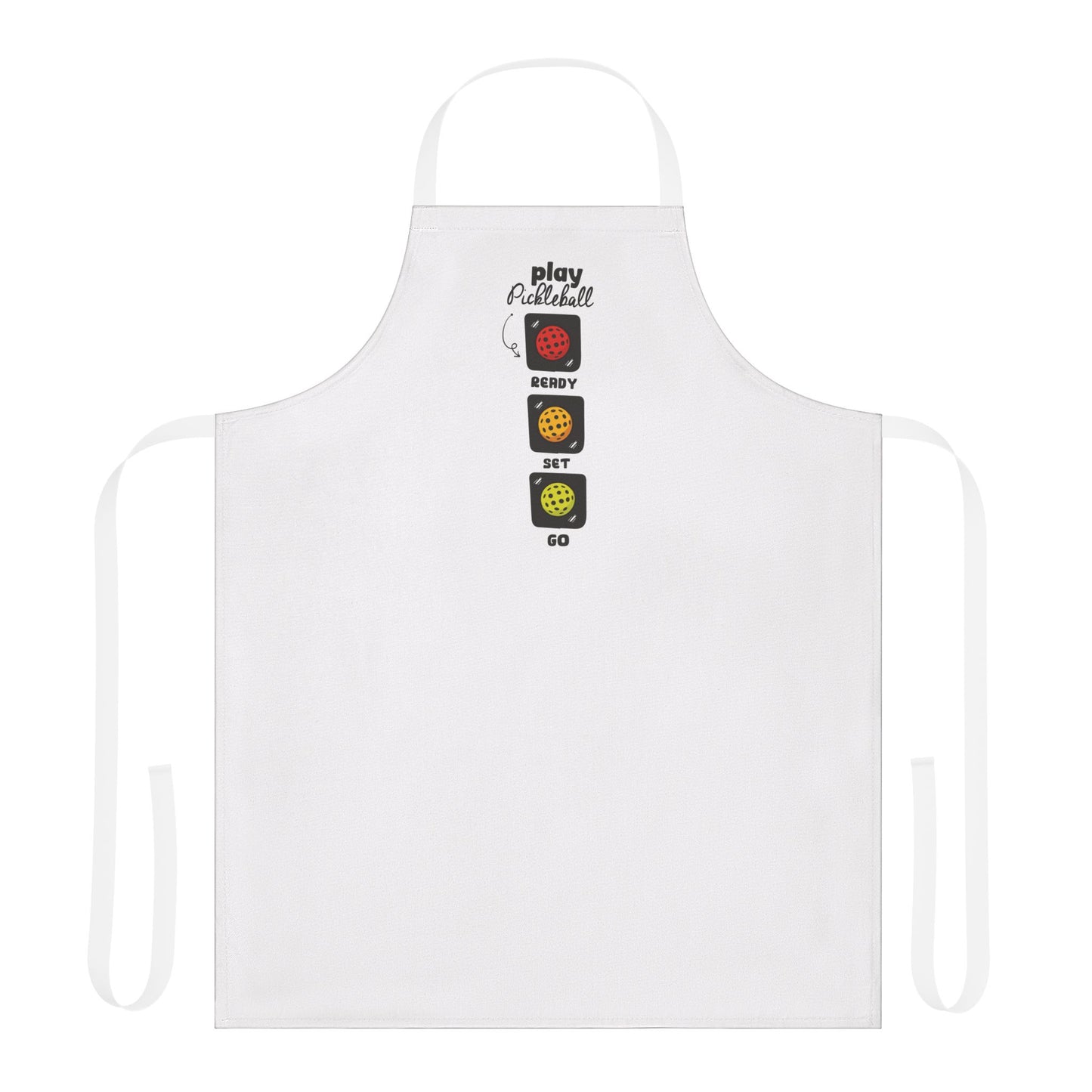 Pickleball Ready Set Go Bl Apron, Color Straps (AOP)