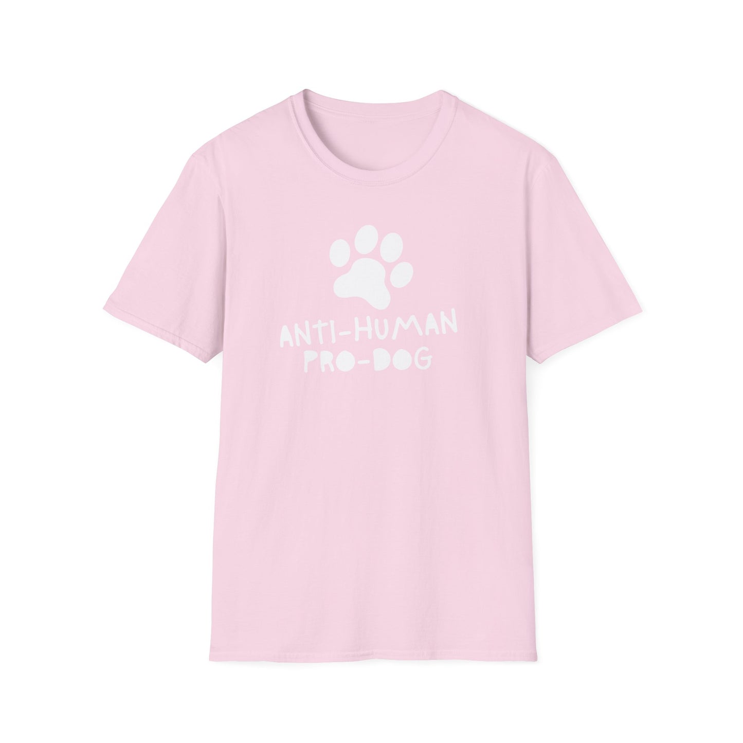 Anti Human Pro Dog Unisex Softstyle T-Shirt