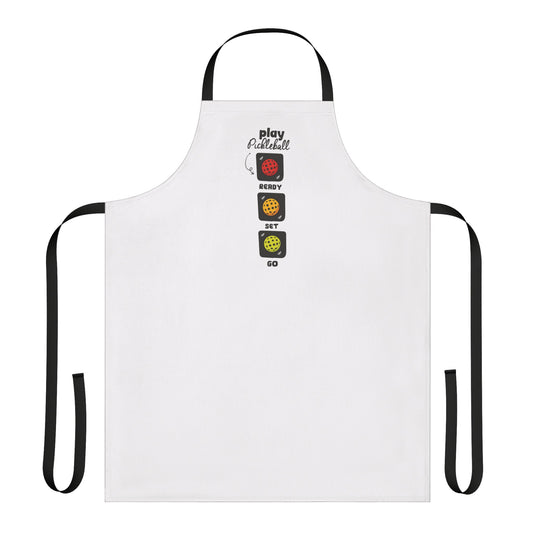 Pickleball Ready Set Go Bl Apron, Color Straps (AOP)