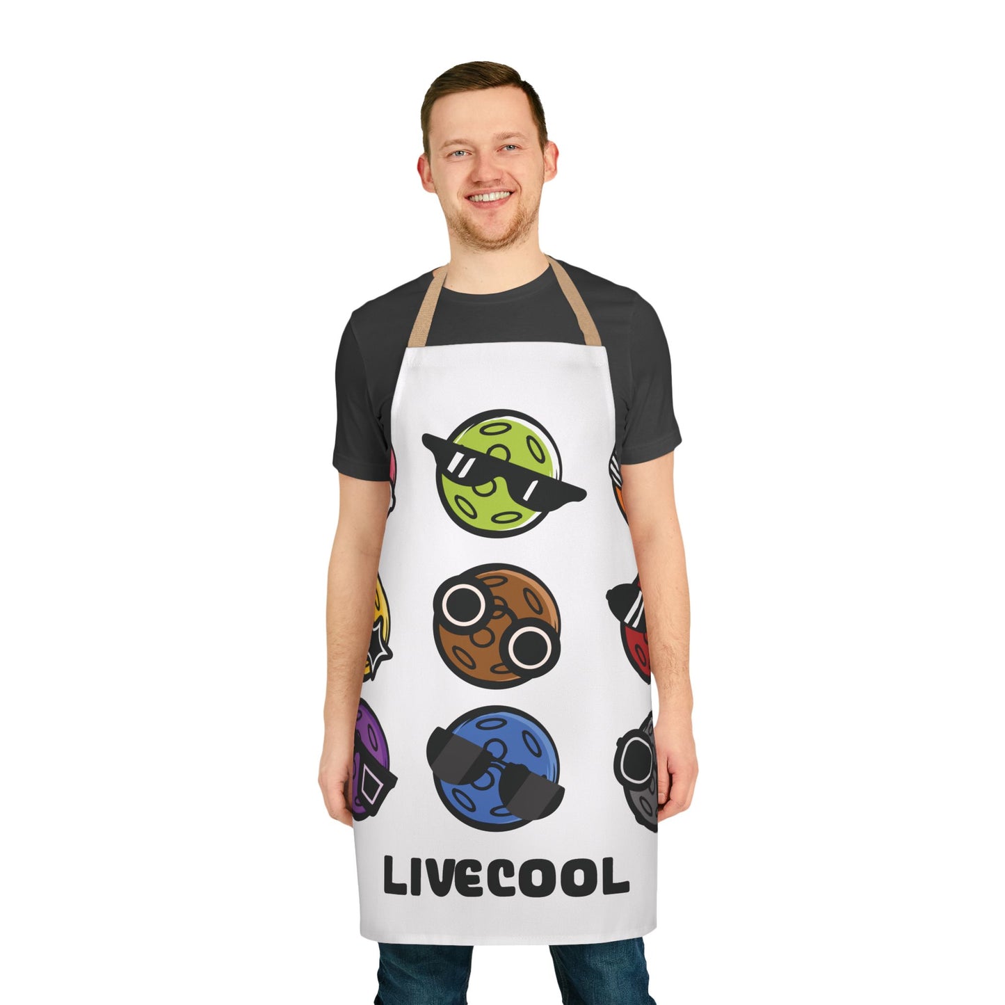 Pickleball Sunny Apron, Color Straps (AOP)