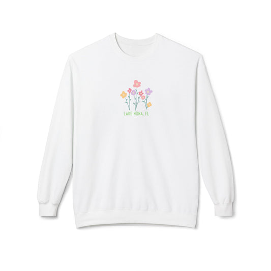 Nona Flowers - Unisex Midweight Softstyle Fleece Crewneck Sweatshirt